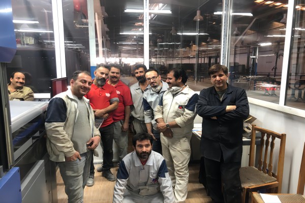 In Iran for installing ceramic digital printer